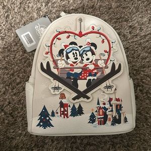 NWT Loungefly Ski Slope Mickey Mouse Mini Backpack